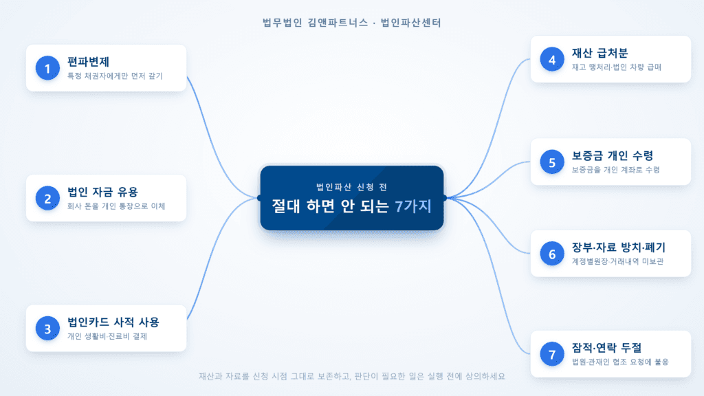 법인파산 주의사항